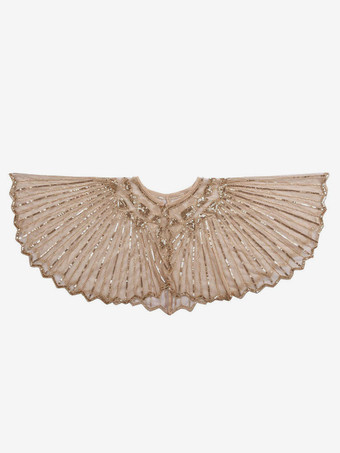 レトロレディースケープ　2025　スパンコール　1920s　グレート・ギャツビー　フラッパーショールラップハロウィン