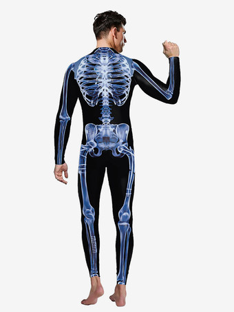 モンスター全身タイツ ハロウィン ハロウィーンジャンプスーツのための女性の深い茶色のレオタードスケルトンハロウィーン怖いライクラスパンデックスキャットスーツZentai