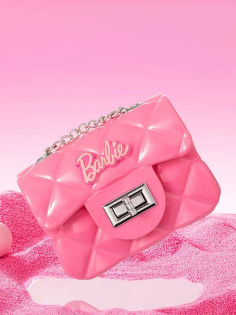 Bolsas femininas Barbie Rosa Acrílico Alça transversal Bolsa de gelatina