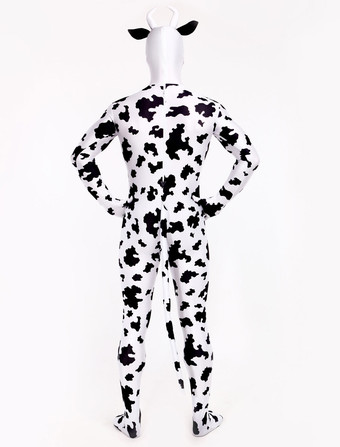 アニマル全身タイツ アニマルゼンタイ　ライクラ・スパンデックス　乳牛　ユニセックス　フルボディ　大人用　アニマル柄　 ハロウィン