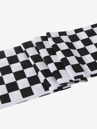 女性サロンストッキングチェック柄ニーハイソックスハロウィンコスプレコスチュームアクセサリー