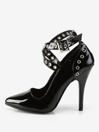 女性のセクシーなハイヒールPUレッドポインテッドトゥスパンコールセクシーシューズ