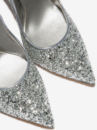 レディースパンプスハイヒールパーティーシューズゴールドポインテッドトゥイブニングシューズ