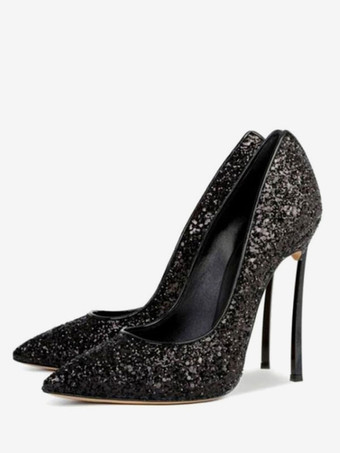 Women's Glitter High Heel Pumps Evening Heels Prom Shoes