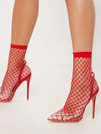 ブーツ サンダル ポインテッドトゥ PU 夏ブーツ カットアウトシューズ 女性　セクシー ブラック