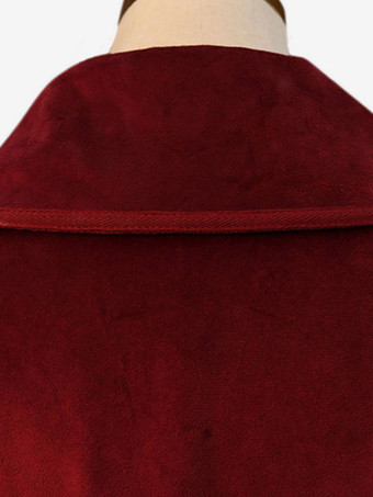 レッド レトロ コスチューム ポリエステル オーバーコート レディース レトロ トップ マリー・アントワネット コスチューム パーティー ウエディングドレス バーガンディ