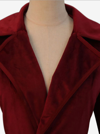 レッド レトロ コスチューム ポリエステル オーバーコート レディース レトロ トップ マリー・アントワネット コスチューム パーティー ウエディングドレス バーガンディ