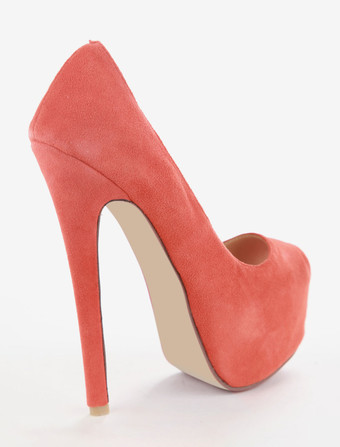 パンプス ピンヒール ラムスキン ピープトゥシューズ オレンジ 16cm アーガイル柄 ダンスパーティー シューズ レディース靴 パーティー キャバ 2次会 二次会 結婚式