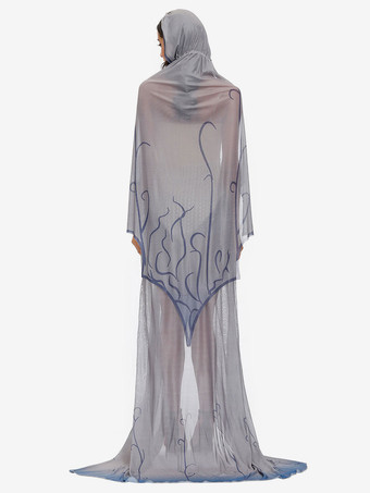 ハロウィーンのコープスブライドコスチュームドレス帽子セット