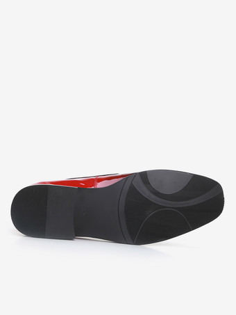 メンズ スリッポン ローファー オンブレ スクエアトゥ ドレスシューズ