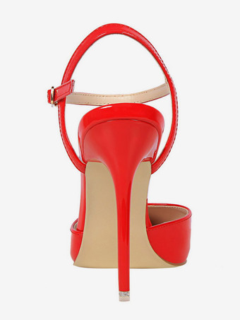 ハイヒール ポインテッドトゥ パンプス 肌色 ピンヒール PU 10.5cm 無地 シューズ ハイヒールシューズ 調整可能なストラップ 結婚式 二次会 通勤用 仕事 キャバ 卒園式 卒園式 レディース靴