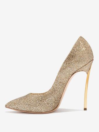 Gold sparkly prom on sale shoes