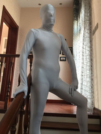 全身タイツ　シルバー　単色　ピュア　ニンジャ　舞台　演劇　仮装　変装　パーティー衣装　イベント　宴会　コスチューム