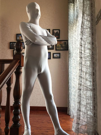 全身タイツ　シルバー　単色　ピュア　ニンジャ　舞台　演劇　仮装　変装　パーティー衣装　イベント　宴会　コスチューム