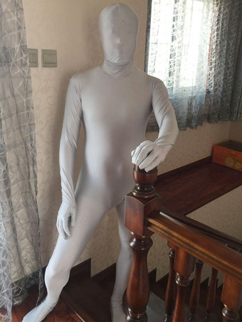 全身タイツ　シルバー　単色　ピュア　ニンジャ　舞台　演劇　仮装　変装　パーティー衣装　イベント　宴会　コスチューム