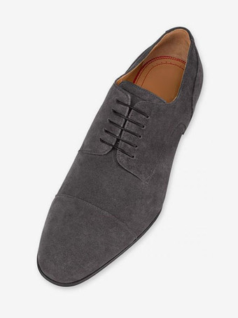 メンズ ドレスシューズ スエードレザー ラウンドトゥ ローヒール カジュアルダービー