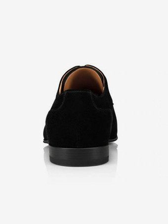 メンズ ドレスシューズ スエードレザー ラウンドトゥ ローヒール カジュアルダービー