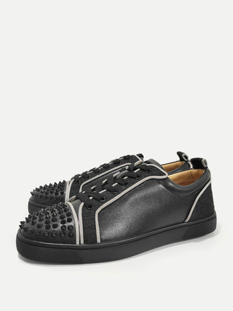 メンズ ラウンドトゥ レースアップ スニーカー スパイク付き Milanoo 限定