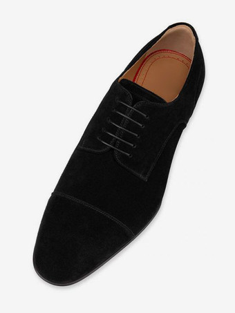 メンズ ドレスシューズ スエードレザー ラウンドトゥ ローヒール カジュアルダービー