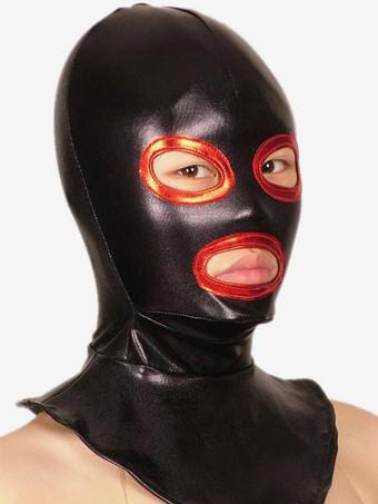 Morph Suit Red Shiny Metallic Catsuit with Mouth and Eyes Opened