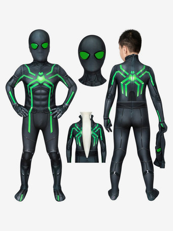 Spider-Man Stealth Suit Cosplay Costume Lycra Spandex Catsuits PS4 Game Marvel Kids Jumpsuits