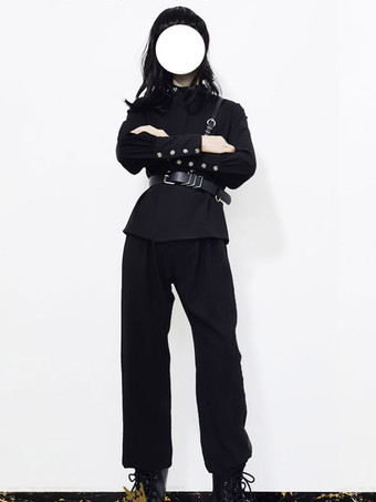 ゴシックロリータ パンツ王子スタイル黒ロリータ ストレート パンツ