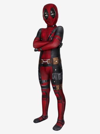 Boy Deadpool Costume Kids Cosplay Superhero Costumes Mask Suit Jumpsuit  Gloves Halloween Party CostumeCarnival Show Carnival