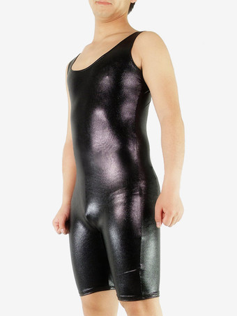 全身タイツ，メタリック　ユニセックス　大人用　ブラック　ノースリーブ　コスチューム衣装　 ハロウィン