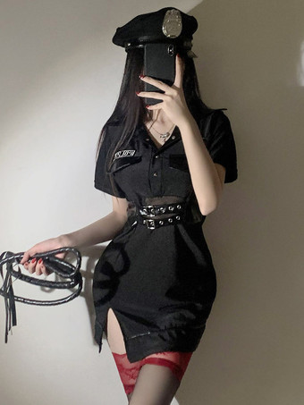 Costumes d'déguisements Halloween Menottes de la femme vêtements sexy Chapeau Costumes d'déguisements Halloween