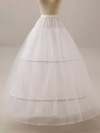 Wedding Petticoat White Ball Gown Crinoline 2 Hoop 2 Tier Bridal Slip