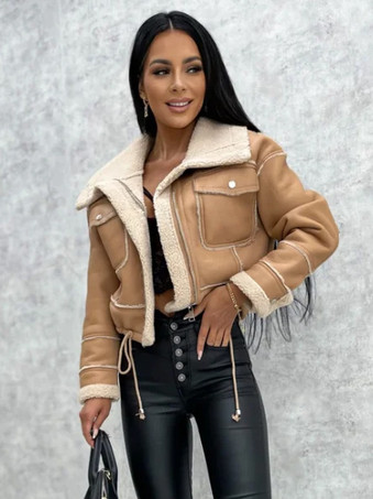 女性用ジャケット ターンダウン カラー スプリング ブラック パンク アウターウェア 女性用