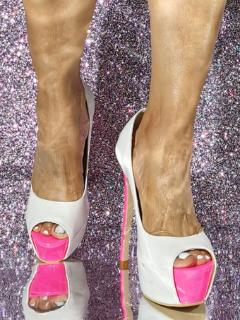 スエード プラットフォーム パンプス ブルー ラウンド トゥ セクシー ハイヒール