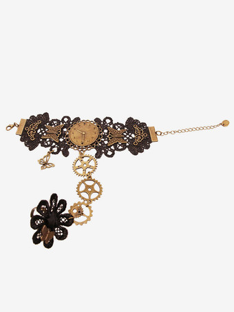 ロリィタ手飾り　アクセサリー　ブロンズカラー　お茶会　合金　スチームパンク　