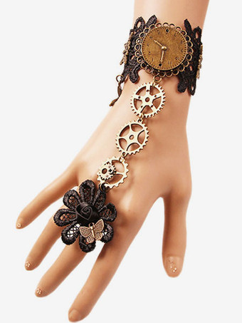 ロリィタ手飾り　アクセサリー　ブロンズカラー　お茶会　合金　スチームパンク　