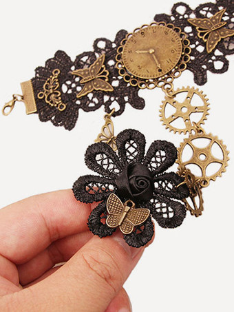 ロリィタ手飾り　アクセサリー　ブロンズカラー　お茶会　合金　スチームパンク　