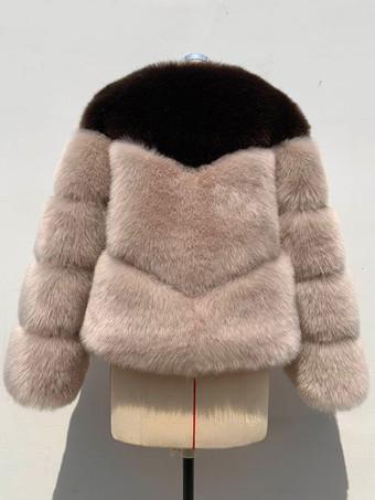 cappotto di pelliccia sintetica, cappotto di pelliccia sintetica da donna,  giacca di pelliccia sintetica, giacca di pelliccia, cappotto - Milanoo.com