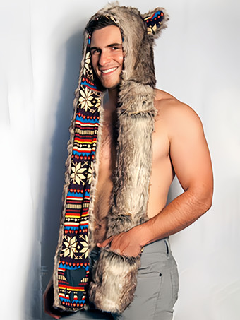 ラクダ色 秋冬用の柔らかいフェイクファーハット動物の形の女性のキャップ