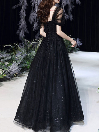 プロムドレス レース ストラップレス Aライン ノースリーブ パーティードレス