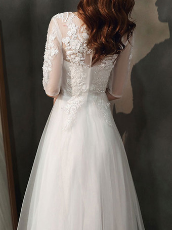 イブニングドレス Aライン Vネック マキシレングス 半袖 ジッパー レース 社交パーティードレス