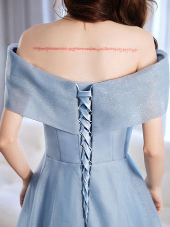 プロムドレス Aライン バトーネック レース 半袖 パーティードレス