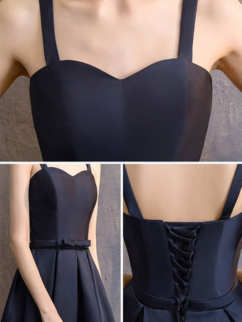 イブニングドレス Aライン Vネック ポリエステル マキシレングス フォーマルパーティードレス