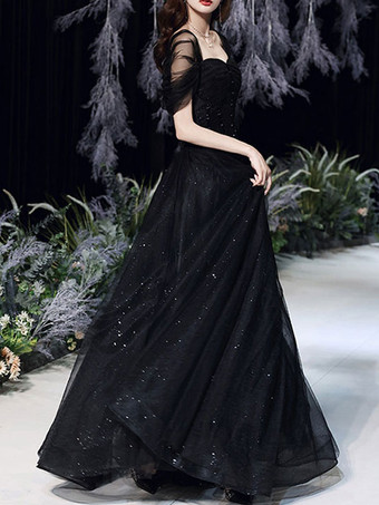 プロムドレス レース ストラップレス Aライン ノースリーブ パーティードレス