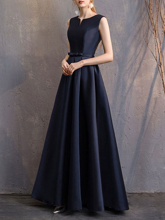 イブニングドレス Aライン Vネック ポリエステル マキシレングス フォーマルパーティードレス