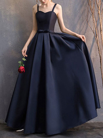 イブニングドレス Aライン Vネック ポリエステル マキシレングス フォーマルパーティードレス