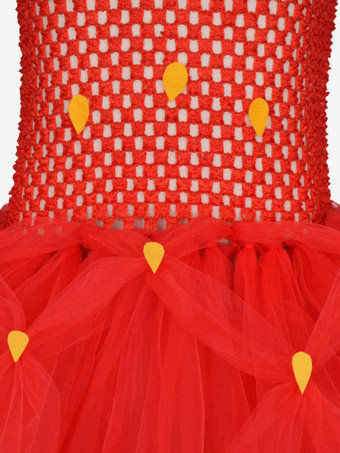 クリスマスレッドポリエステルファイバークリスマスホリデーパーティードレスのキッズチュニックドレス