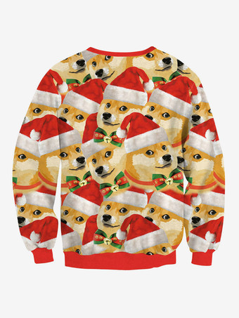 クリスマスドージェプルオーバースウェットシャツ醜いクリスマストップス