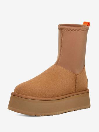 Women's courmayeur valley round toe suede & shearling clearance boots