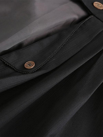 ゴスロリ コート ブラック オーバーコート ポリエステル サマー ロリータ アウター