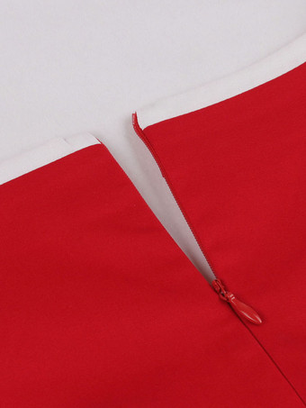 ヴィンテージドレス 1950年代オードリー・ヘップバーン風 ツートーン ノースリーブ 女性 スウィングワンピース