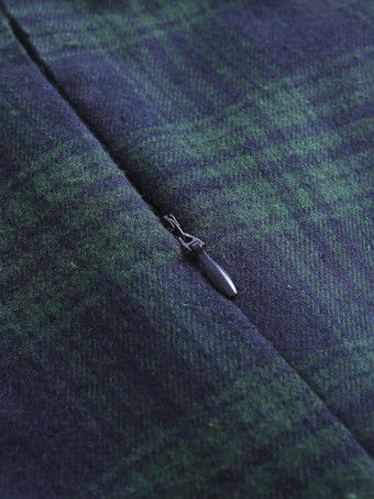 1950年代オードリー・ヘップバーン風　ヴィンテージドレス　Vネック　半袖　膝丈　チェック柄　二次会　お呼ばれ　発表会　スイングドレス